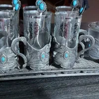 سرویس چایخوری پیوتر(سیلور)|ظروف سرو و پذیرایی|محمدیه-قزوین, |دیوار