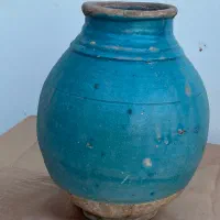 کوزه لعابی قدیمی عتیقه|کلکسیون اشیاء عتیقه|کرمان, |دیوار