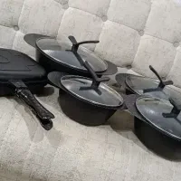 قابلمه گرانیتی ۱۰پارچه اصل آکبند با ماهیتابه رژیمی