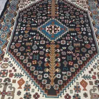 فرش ست سورمه ای نو. دوتا گلیم فرش نارنجی