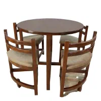 میز ناهار خوری گرد چوبی