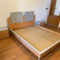 سروبس خواب MDF دورنگ راش، طوسی درجه یک در حد نو