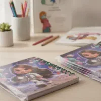 دفتریادداشت فانتزی هدیه جذاب طرح لبوبو ماینکرافت