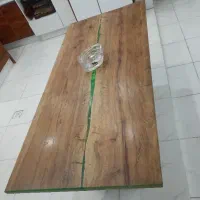 میز ناهار خوری 6 نفره چوب و رزین