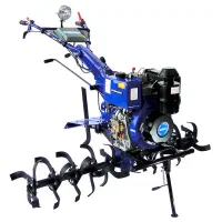 شخم زدن زمین با تیلر 12 اسب