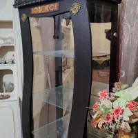 بوفه دکور ویترین ایستاده چوب وشیشه 4طبقه بسیارتمیز|بوفه، ویترین، کنسول|شاهینشهر, فیض|دیوار