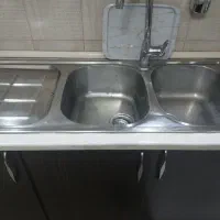 سینک استیل به همراه شیر ظرفشویی