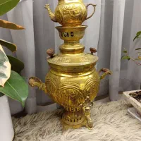 سماور ذغالی همراه قوری