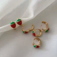 گوشواره توت فرنگی ژوپینگ|بدلیجات|قم, آزادگان|دیوار