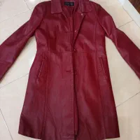 پالتو چرم زنونه زرشکی