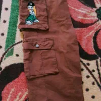 شلوار نیم بگ آجری
