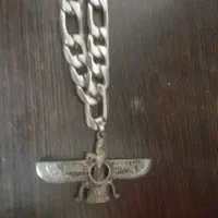 زنجیر و پلاک استیل رنگ ثابت