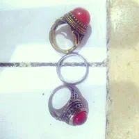 ۳عدد انگشتر و حلقه نقره باسنگ عقیق اصل بسیار زیبا