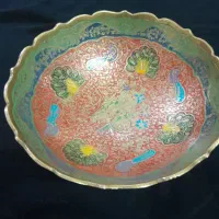 شکلات خوری برنز مینا کاری