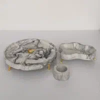 ست دکوری سنگی و شمع تزئینی|صنایع دستی و سایر لوازم تزئینی|مرودشت, علیآباد|دیوار