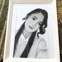 نقاشی و سفارش طراحی چهره سیاه قلم