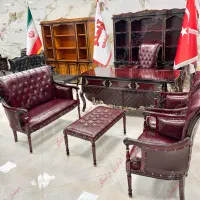 سوفا رویال اداری گلدار مبلمان سبک کلاسیک ماهگونیر|مبلمان اداری|تهران, یافت آباد جنوبی|دیوار