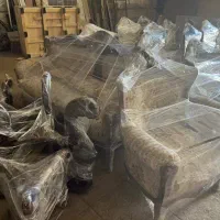 مبل استیل 7 نفره با میز غذاخوری 10 نفره وجلو مبلی|مبلمان خانگی و میز عسلی|باغستان, |دیوار