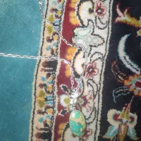 گردنبند نقره و پلاک فیروزه