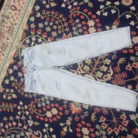 شلوار نام فیت سفید صدفی