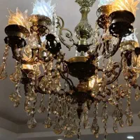 ۲عدد لوستر برنز|لوستر و چراغ آویز|بهارستان, |دیوار