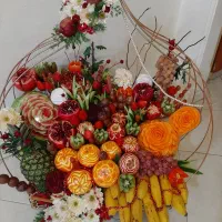 حکاکی میوه و چیدمان واتساپ قیمت بگیرید|خدمات پذیرایی، مراسم|پرند, فاز ۱|دیوار