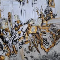 تابلوی شام آخر کاملا نو|تابلو، نقاشی، عکس|تهران, یافت آباد شمالی|دیوار