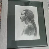 نقاشی چهره سیاه قلم