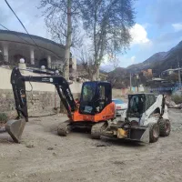اجاره مینی بیل بابکت نیسان خاکبرداری پیکور