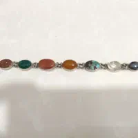 دستبند ام البنین نقره ۸ نگین