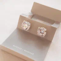 گوشواره نقره نگین زیرکنیا مدل سفید|بدلیجات|گرگان, |دیوار