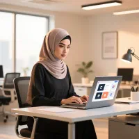 منشی خانم برای تولید محتوا و تبلیغات