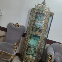 ست گنجه و ساعت برنجی نو|بوفه، ویترین، کنسول|نیشابور, عدالت|دیوار