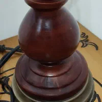 چراغ رومیزی آباژور لوستر چوبی با فلزی|چراغ خواب و آباژور|تبریز, |دیوار