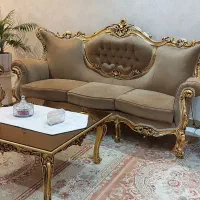 مبلمان ۷ نفره نیمه استیل ورق طلا|مبلمان خانگی و میز عسلی|ری, شهادت|دیوار