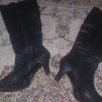پوتین چرم ساق بلند زنانه سایز 40|کیف، کفش، کمربند|وحیدیه, |دیوار