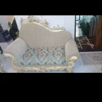 مبل نیمه استیل ۹نفره ومیز tv