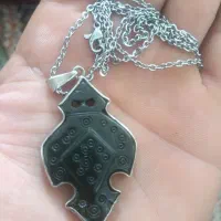 گردن بند نقره سنگ پادزهر قدیمی