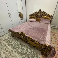 سرویس خواب سلطنتی تمام چوب اصل|تخت و سرویس خواب|قرچک, زیبا شهر|دیوار