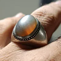 انگشتر کلکسیونی عقیق یمنی کهنه تراشدار قطعی
