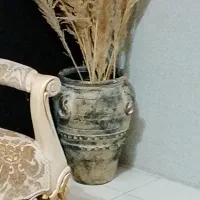 کوزه سفالی پتینه و ۲ عدد گلدان