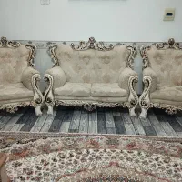 مبل نیمه سلطنتیه تمام چوب