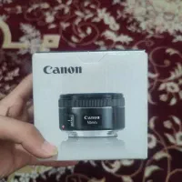 لنز کنون 50 + فیلتر و هود