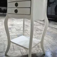 میز تلفن کشو دار چوبی