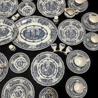 چینی قلم آبی آنتیک ژاپن|کلکسیون اشیاء عتیقه|رشت, حاجی آباد|دیوار