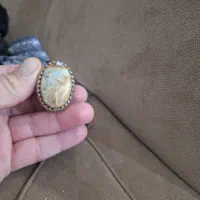 دوتا انگشتر با سنگ عقیق سلیمانی رنگ ثابت|کلکسیون اشیاء عتیقه|سرپل ذهاب, |دیوار