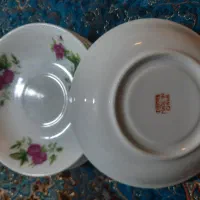 نعلبکی قدیمی نوستالوژی گل سرخی