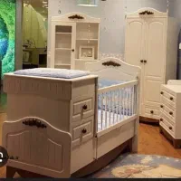 تخت و کمد نوجوان همراه تشک، کار ترک برند ساحل چوب