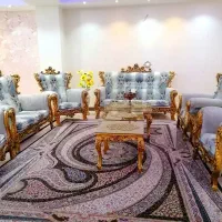مبل استیل کلاسیک 9 نفره با میز بزرگ و عسلی|مبلمان خانگی و میز عسلی|رباط‌کریم, رباط‌کریم|دیوار