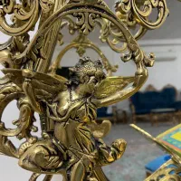 آینه و شمعدان و کنسول آینه و جای قرآن قدیمی برنز|بوفه، ویترین، کنسول|اسلامشهر, شهرک قائمیه|دیوار